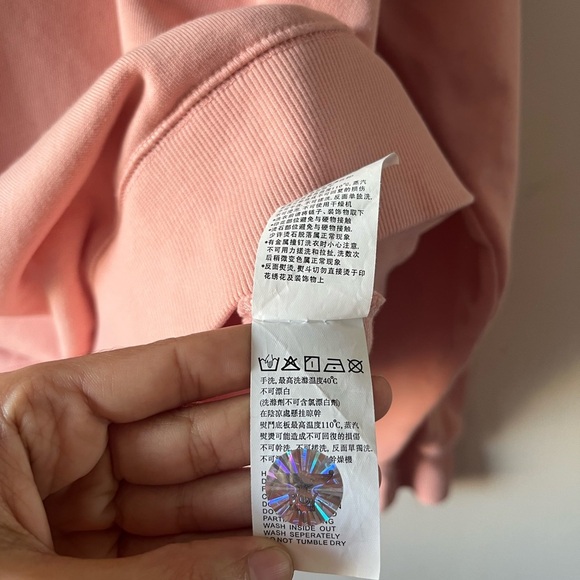 Boy London Pink Crewneck Sweater with Ribbed Cuffs and Relaxed Fit - Picture 10 of 12